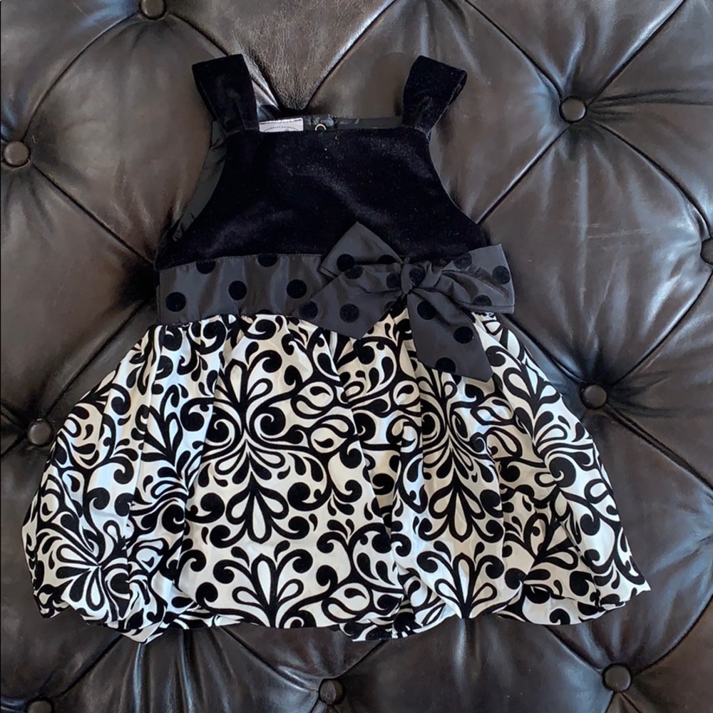 Black and white toddler dress